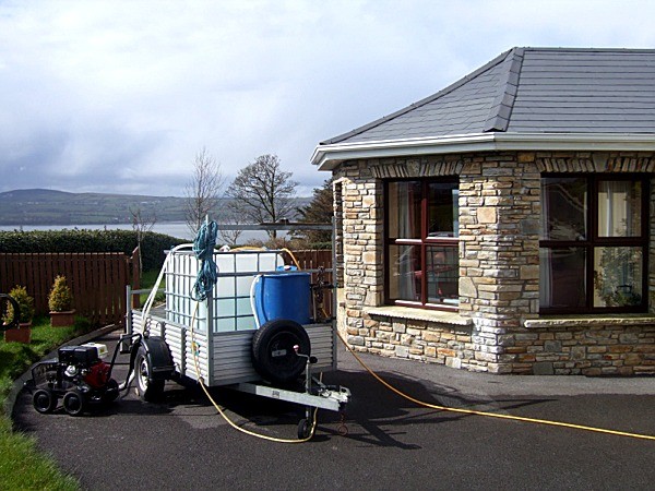 DCS Power Washing Equipment -  Courtyard & patio, path & driveway, outside walls, red stain and fungus removal from walls, concrete, tarmac & paving cleaned, gutters, fascias & soffits, all uPVC - Donegal Cleaning Services, Ireland